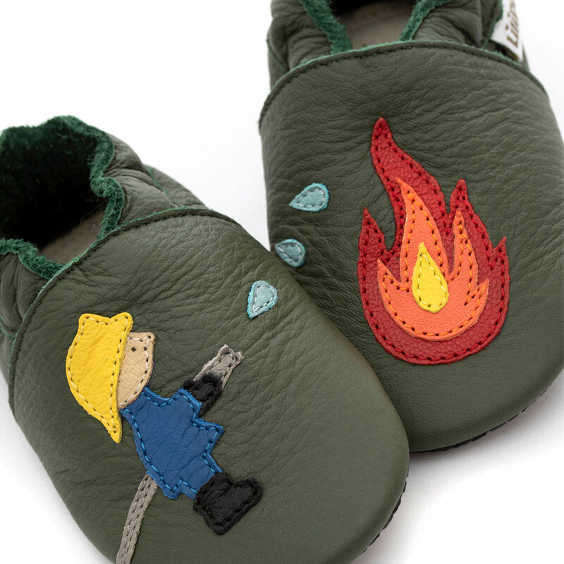 Weiche Babyschuhe - Feuerwehr