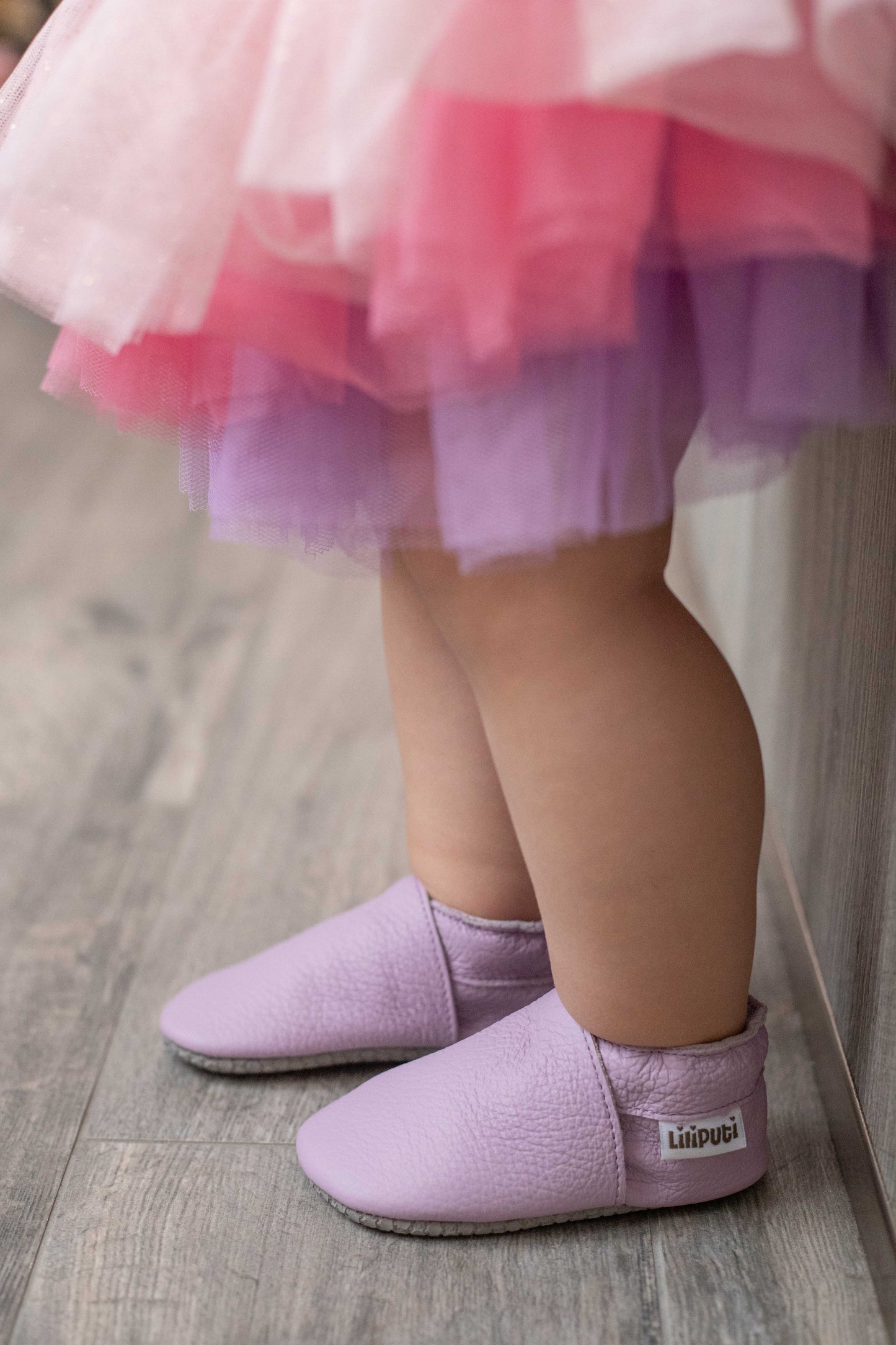 Weiche Babyschuhe - Lavendel