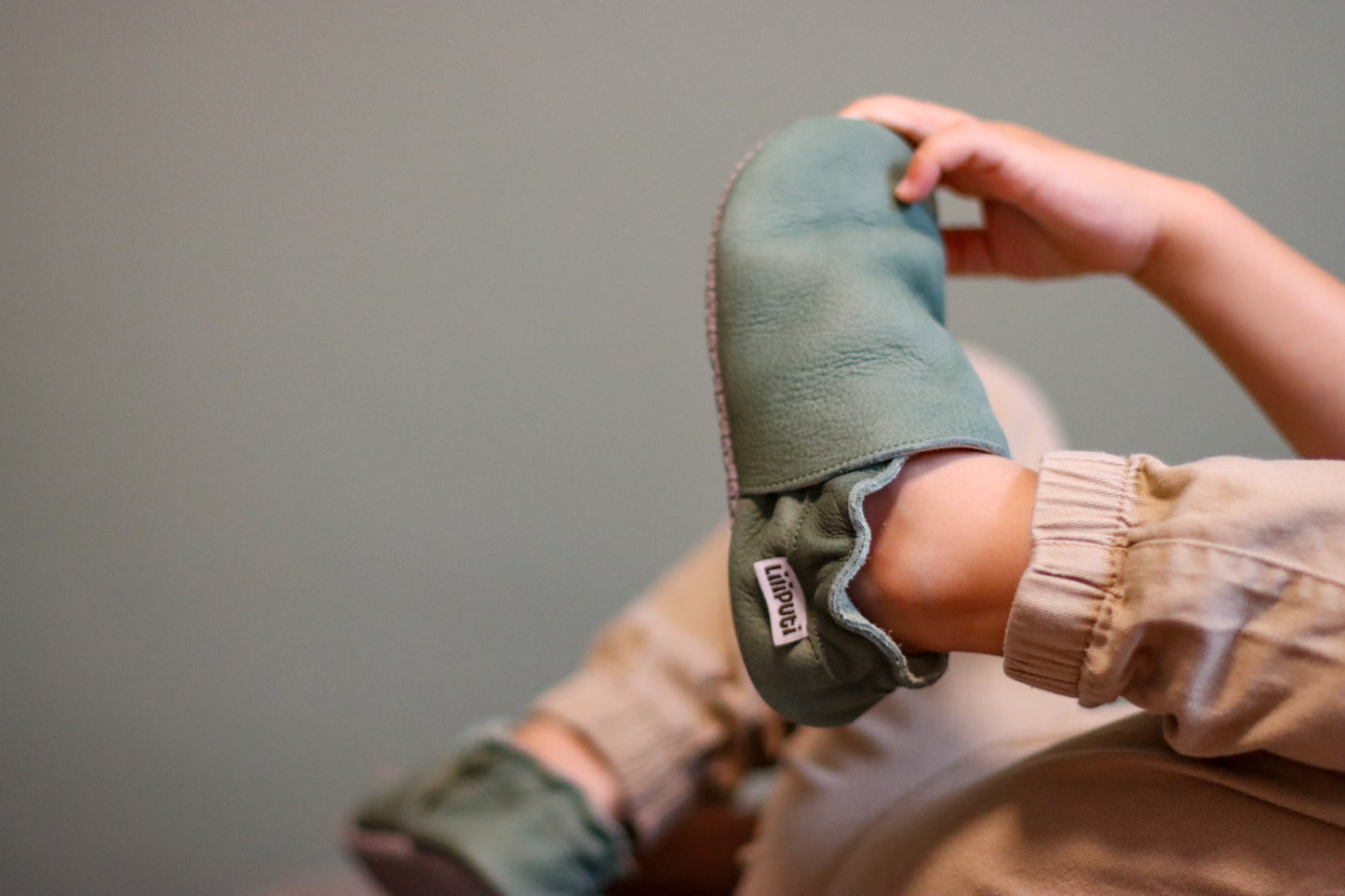 Weiche Babyschuhe - Pistazie