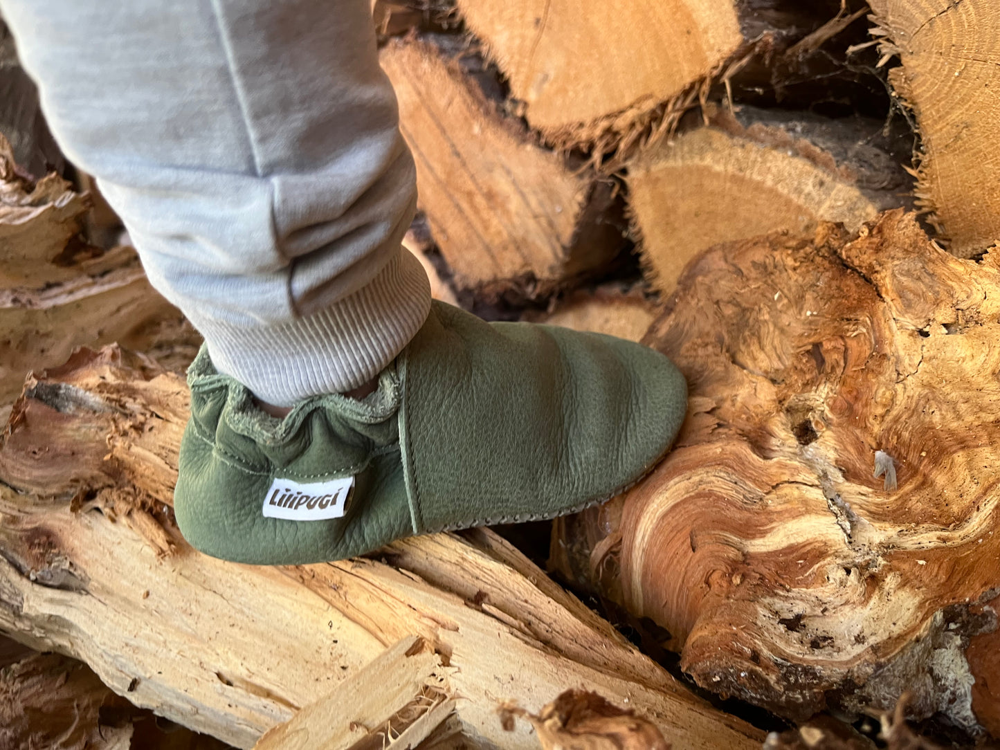 Weiche Babyschuhe - Pistazie