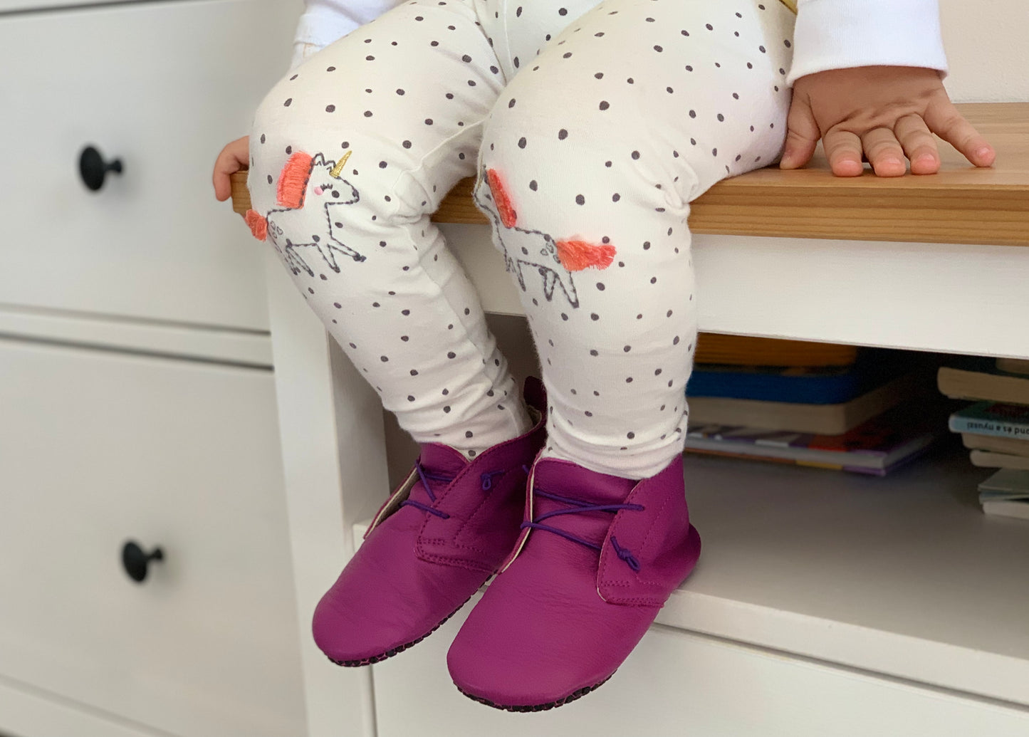 Babyschuhe mit weichen Pfoten - Urban Modelle - Fuchsia