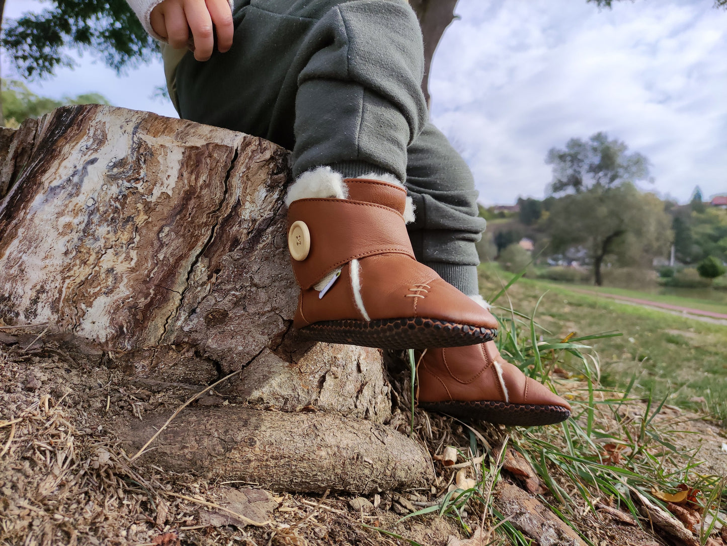 Babystiefel mit weichen Pfoten - Boho