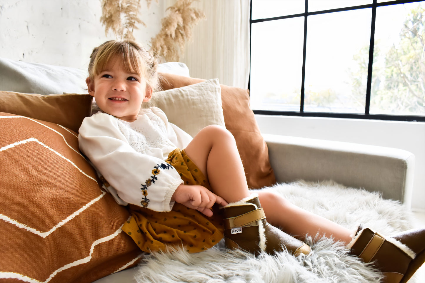 Babystiefel mit weicher Sohle - Kupfer