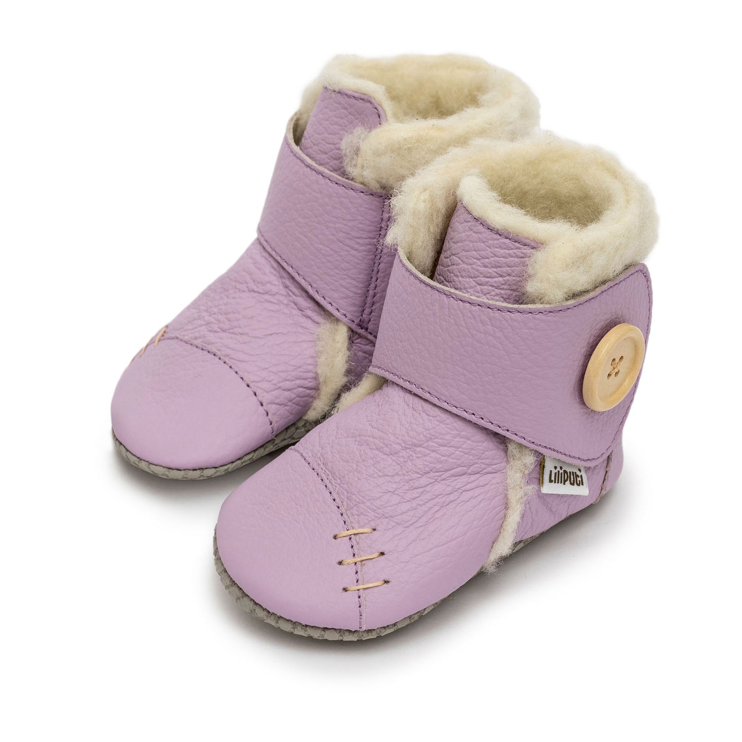 Babystiefel mit weichen Pfoten - Lavendel