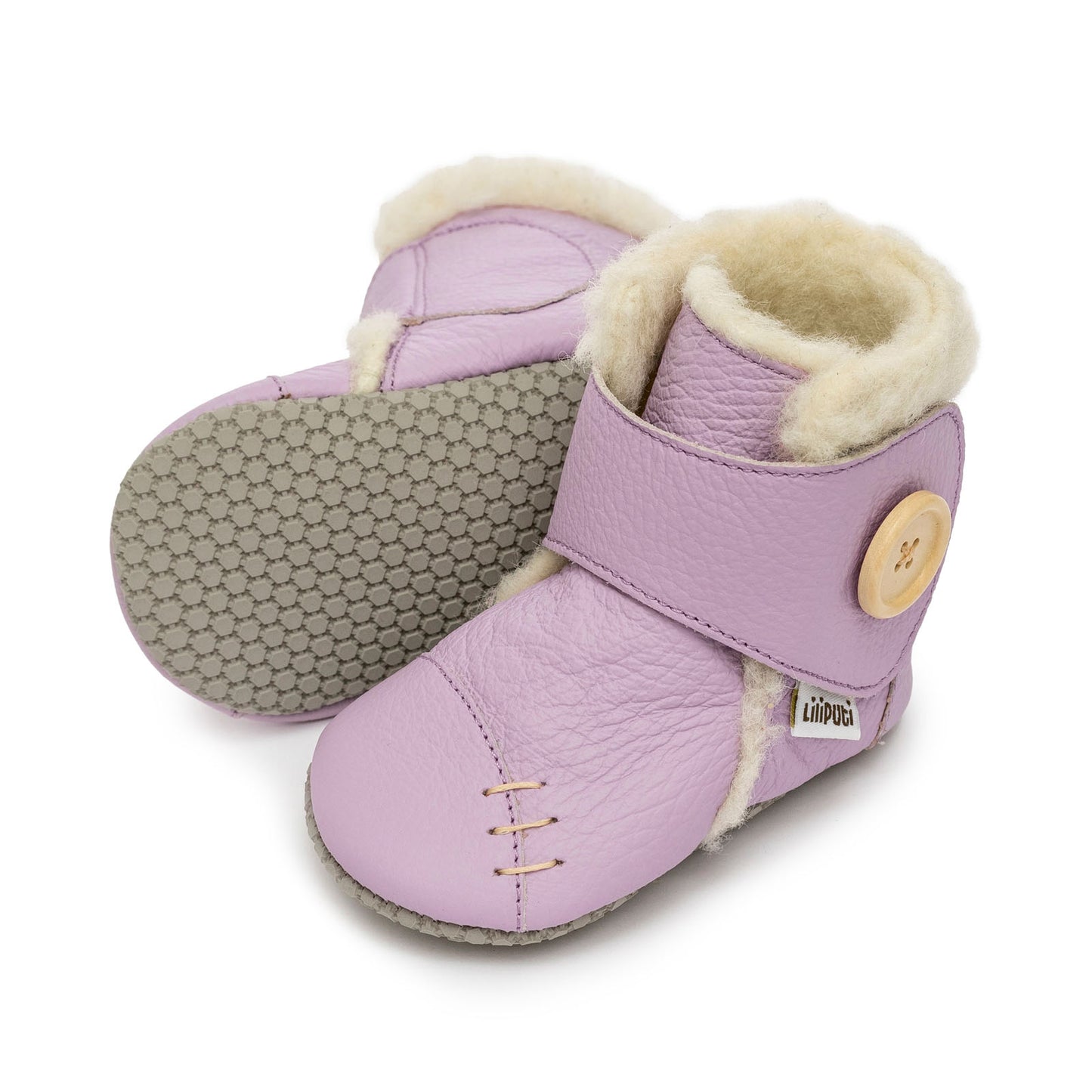 Babystiefel mit weichen Pfoten - Lavendel