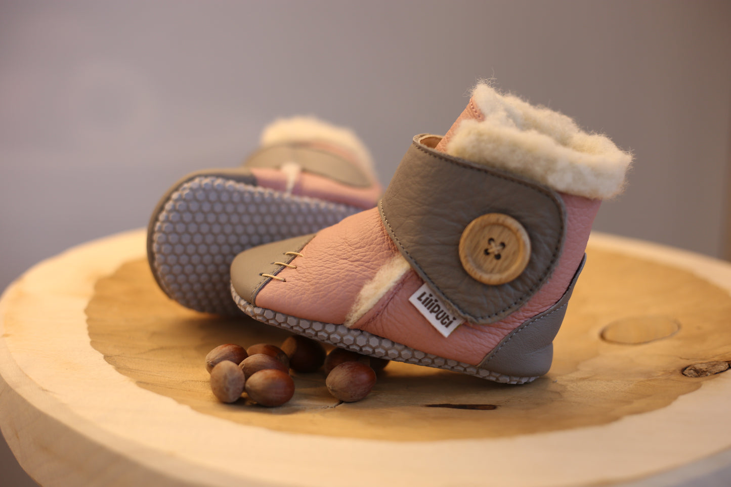 Babystiefel mit weichen Pfoten - Perle