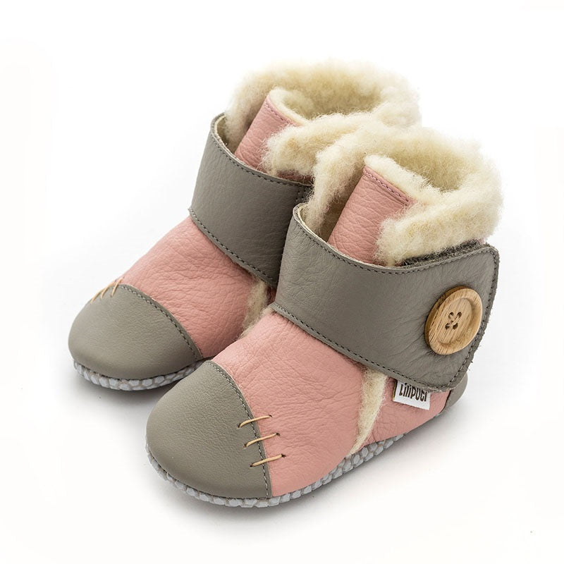 Babystiefel mit weichen Pfoten - Perle