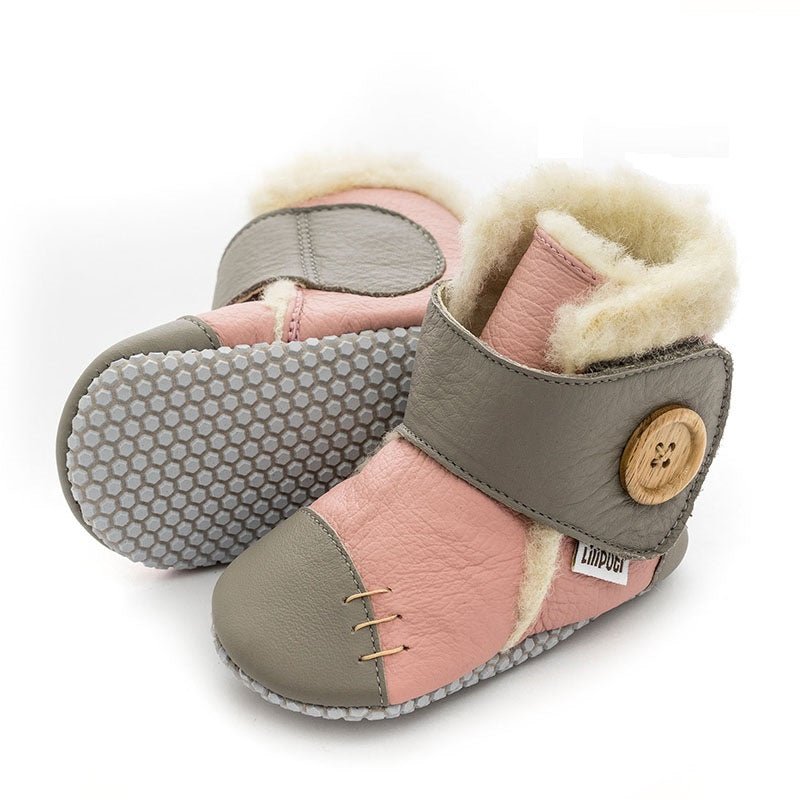 Babystiefel mit weichen Pfoten - Perle
