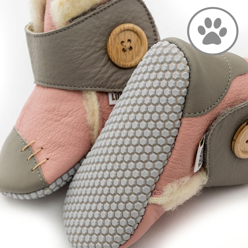 Babystiefel mit weichen Pfoten - Perle