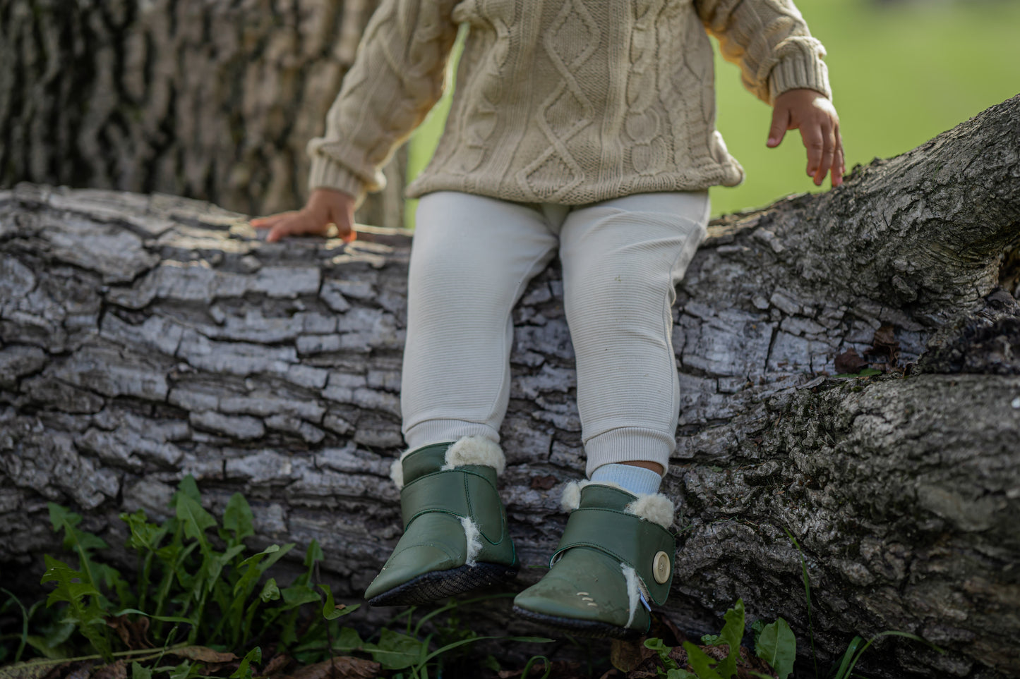 Babystiefel mit weichen Pfoten - Wald