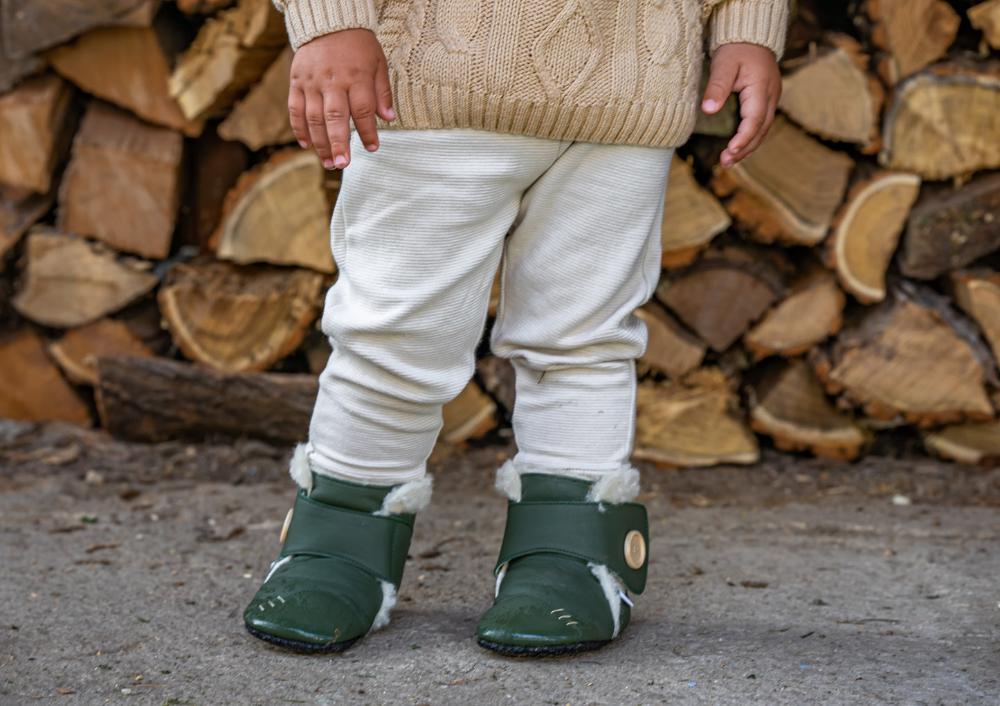 Babystiefel mit weichen Pfoten - Wald