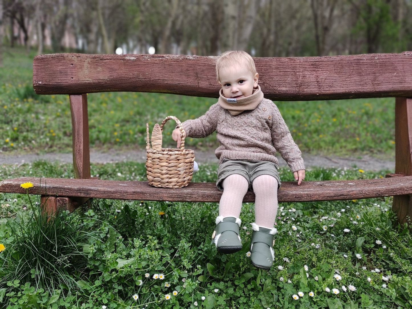 Babystiefel mit weichen Pfoten - Wald