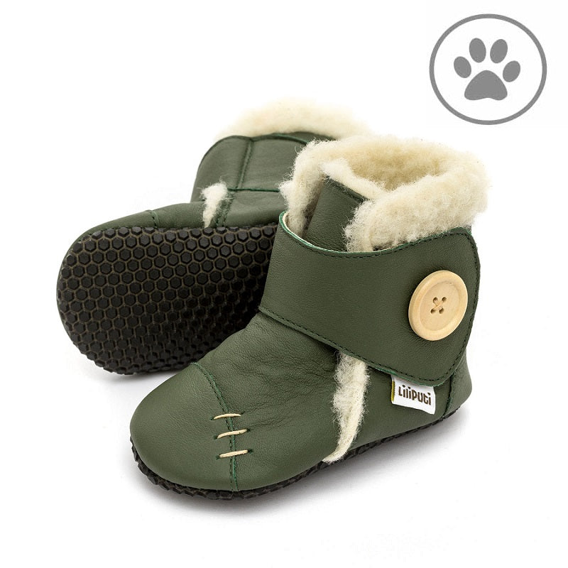 Babystiefel mit weichen Pfoten - Wald
