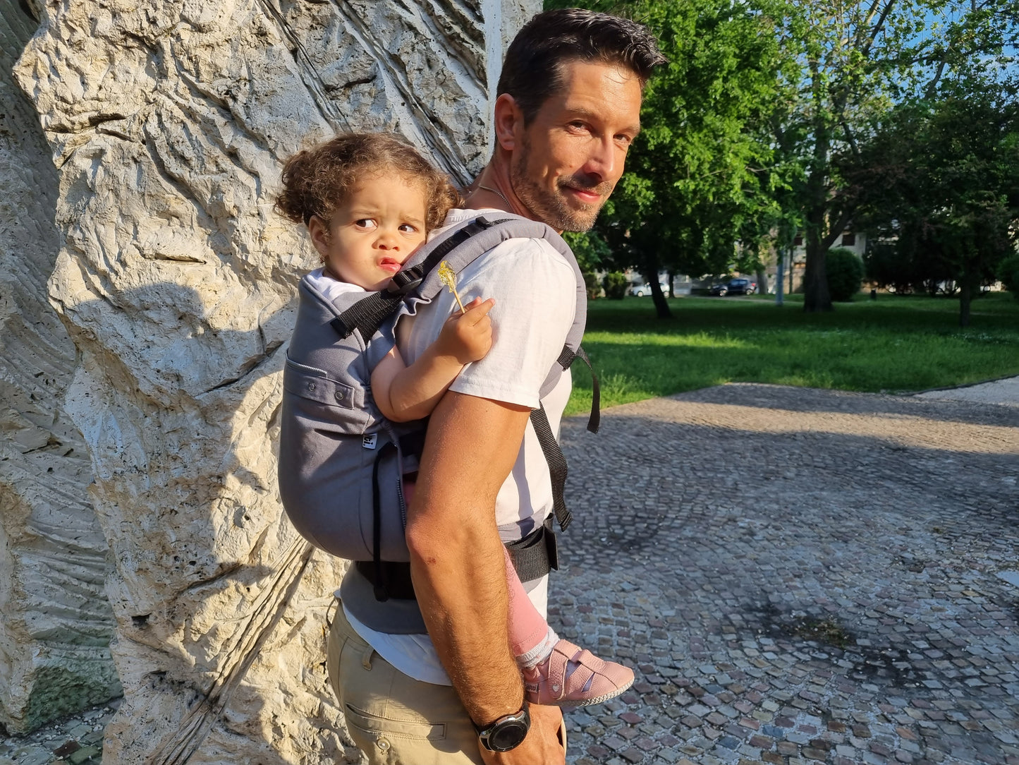 Babytrage - Klassische Linie - Taube