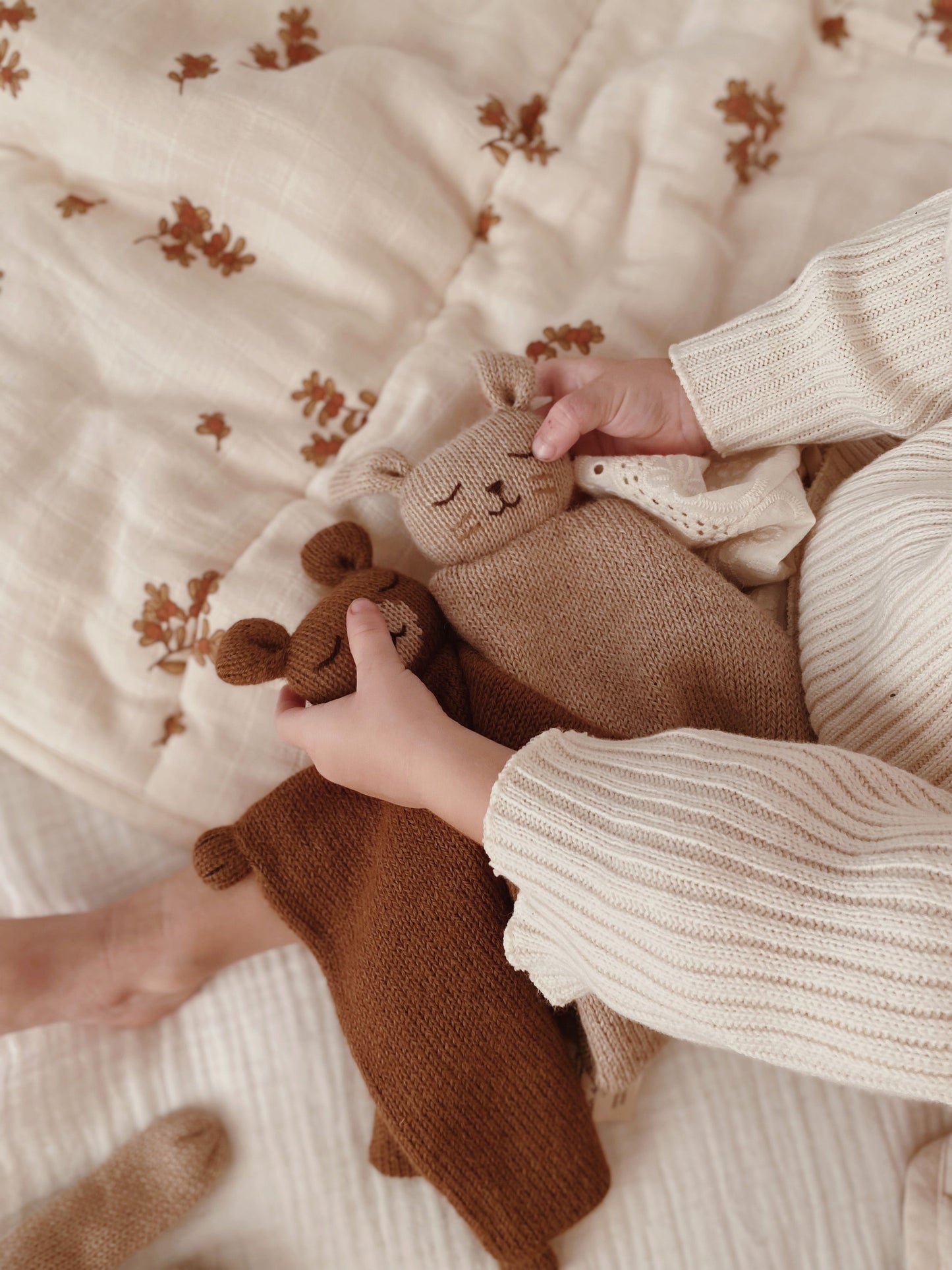 Strick Kuscheltuch – Teddy Nuss