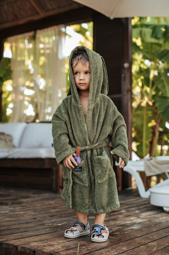 Bambus Bademantel - Glücksklee