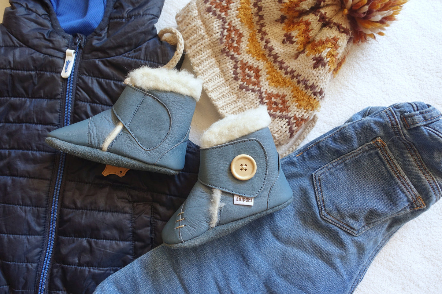 Babystiefel mit weicher Sohle - Schneewolken